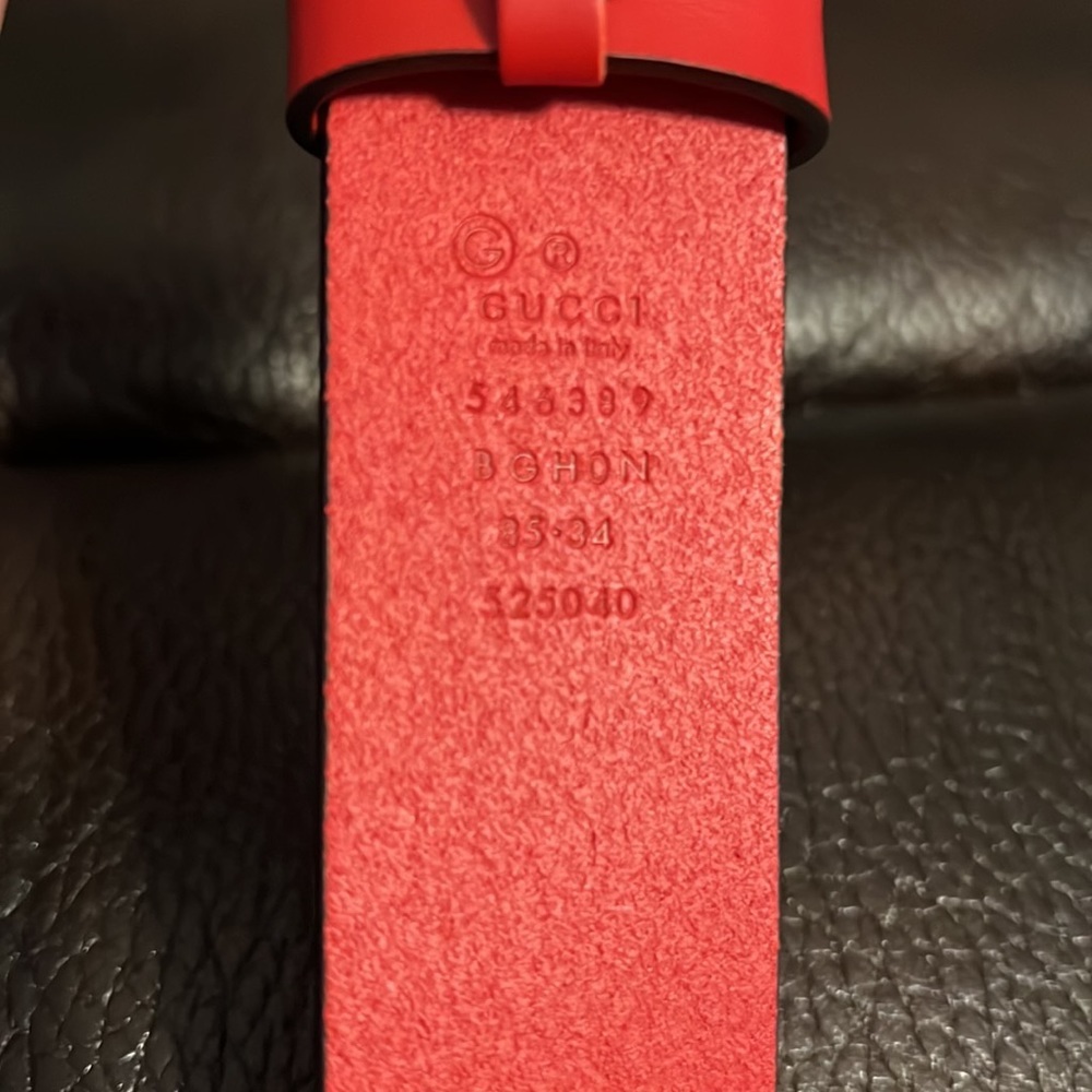 Gucci unisex interlocking GG Marmont logo monogram leather buckle belt NEW - Picture 8 of 9